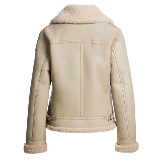 Parajumpers Gialean Special Lederjacke In Haferbraun - Image 2