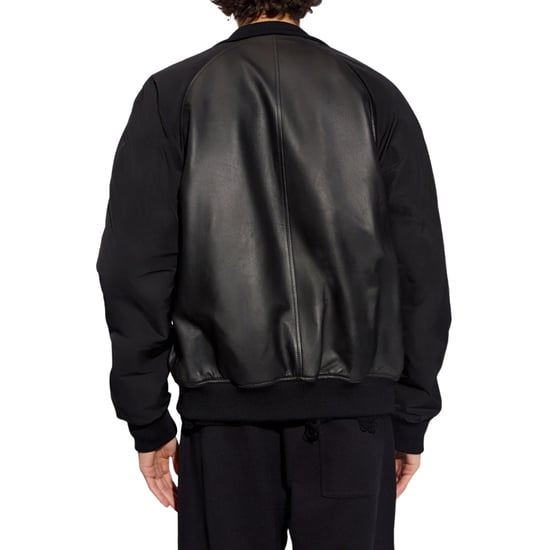 Dsquared2 Schwarze Lederjacke Mit Kontrastärmeln - Image 3