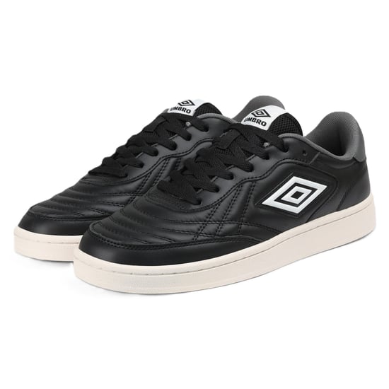 Umbro Clayton Leder Schwarz/Castlerock/Weiß Sneaker - Image 3