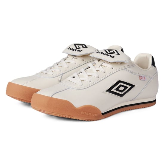 Umbro 5V5 Leder Antique Weiß/Schwarz Trainer - Image 3
