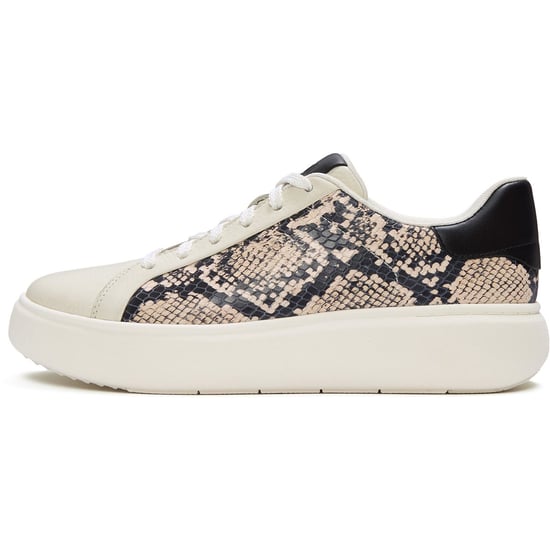 Fitflop RTG Schnürleder Damen Sneaker Hazy Taupe/Schwarz - Image 4