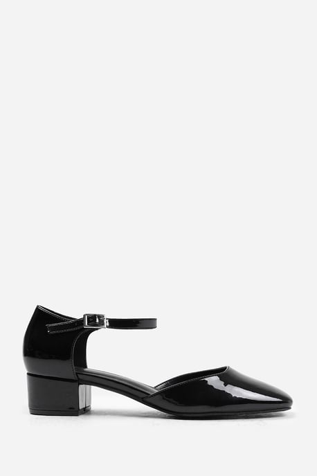 Wheres That From Womens 'Peony' Wide Fit Square Toe Low Block Heel With Strap - Image 2