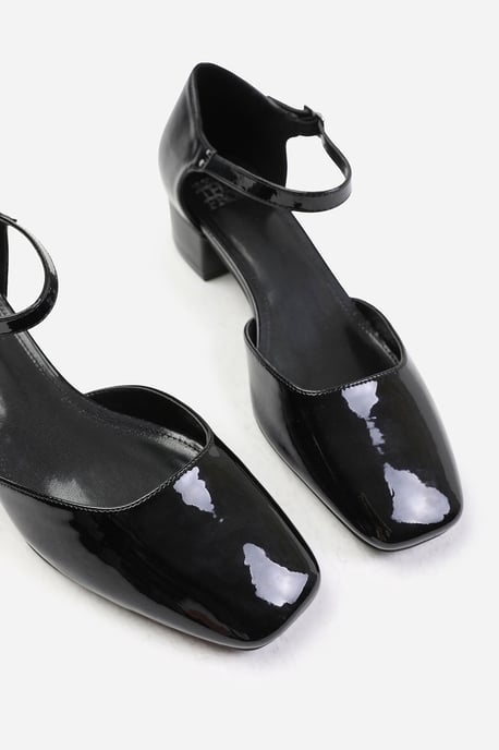 Wheres That From Womens 'Peony' Wide Fit Square Toe Low Block Heel With Strap - Image 3