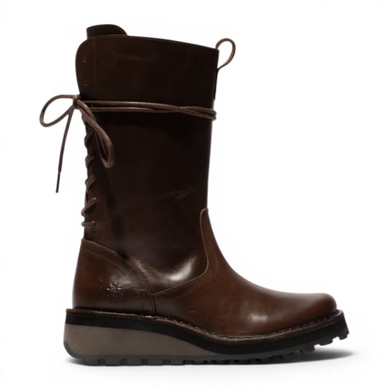 Fly London Women's Braune Lederstiefel bis zur Mitte der Wade – HEIG229 - Image 1