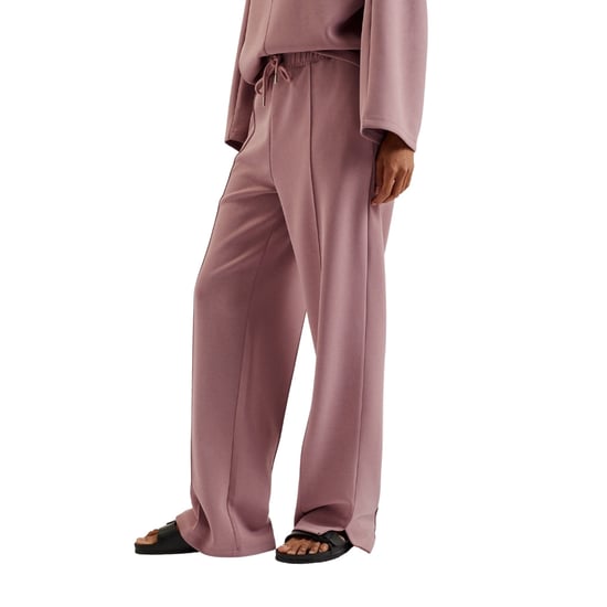Damen Ted Baker Einfarbige Gemusterte Offene Saum Gerade Jogginghosen in Dämmerrosa - Image 3