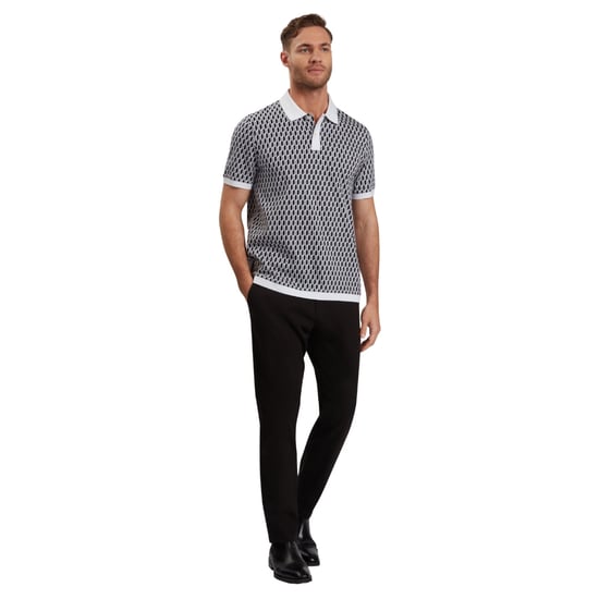 Herren Ted Baker Geo Regular Fit Polo-Shirt in Mittelblau - Image 5