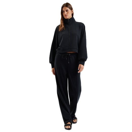 Damen Ted Baker Einfarbige Gemusterte Offene Saum Gerade Jogginghose in Schwarz - Image 2