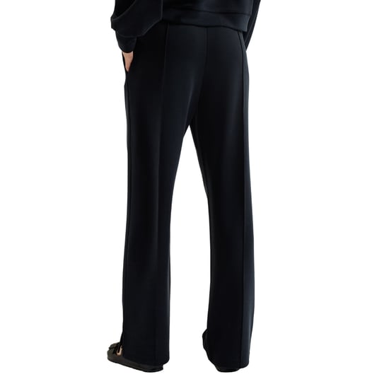 Damen Ted Baker Einfarbige Gemusterte Offene Saum Gerade Jogginghose in Schwarz - Image 3