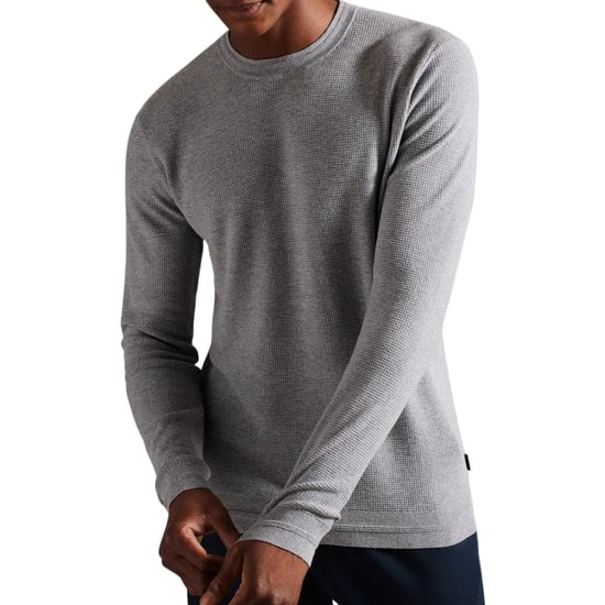 Ted Baker Staylay Herren grauer strukturierter Pullover - Image 2