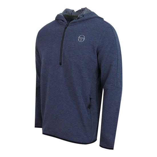 Sergio Tacchini Langarm halb Reißverschluss auf Kapuze graue Herren Idra Pullover 37678 961 - Image 3