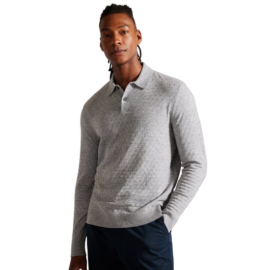 Ted Baker Morar Mens Grey Strick -Polo -Hemd - Image 4
