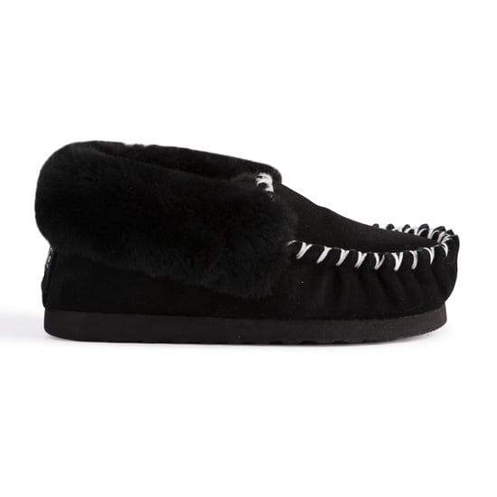 Aus Wooli "Waterloo" Australien Hand Stitched Womens Schaffell Mokassin, schwarz - Image 2