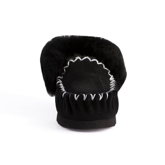 Aus Wooli "Waterloo" Australien Hand Stitched Womens Schaffell Mokassin, schwarz - Image 5