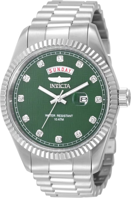 Invicta Specialty 51044 Herrenuhr - Quarzwerk - Edelstahl mit grünem Zifferblatt - 43 mm - Image 1