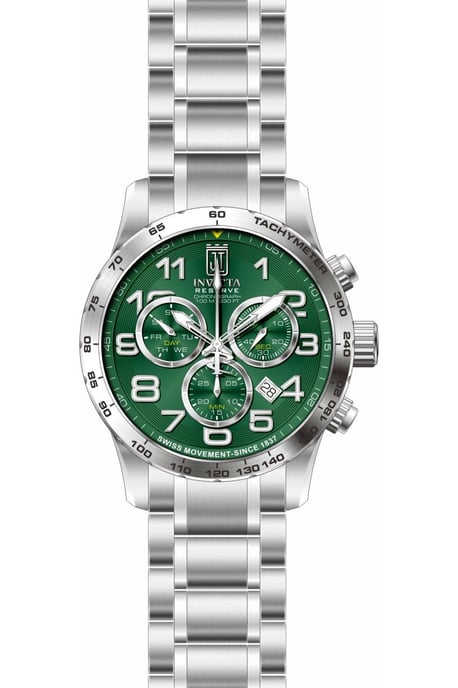 Invicta Jason Taylor 51261 Herrenuhr - Quarzwerk - Edelstahl mit grünem Zifferblatt - 48 mm - Image 1