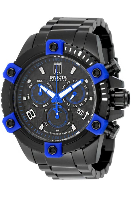Invicta Jason Taylor 51292 Herrenuhr - Quarzwerk - Edelstahl mit schwarzem Zifferblatt - 50 mm - Image 1