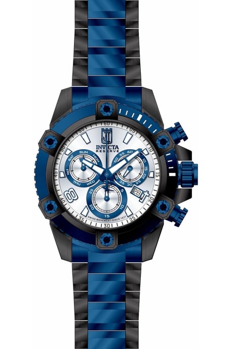Invicta Jason Taylor 51277 Herrenuhr - Quarzwerk - Edelstahl mit silbernem Zifferblatt - 50 mm - Image 1