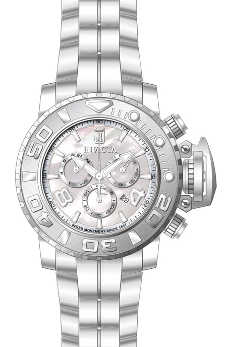 Invicta Jason Taylor 51316 Herrenuhr - Quarzwerk - Edelstahl mit Perlmutt Zifferblatt - 58 mm - Image 1