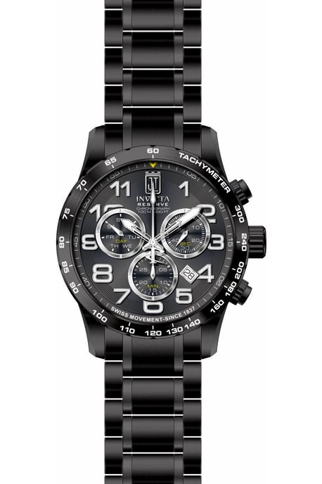 Invicta Jason Taylor 51264 Herrenuhr - Quarzwerk - Edelstahl mit schwarzem Zifferblatt - 48 mm - Image 1