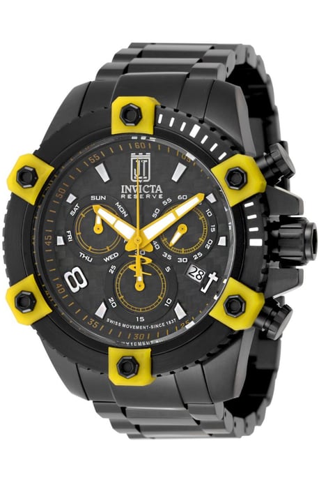Invicta Jason Taylor 51294 Herrenuhr - Quarzwerk - Edelstahl mit schwarzem Zifferblatt - 50 mm - Image 1