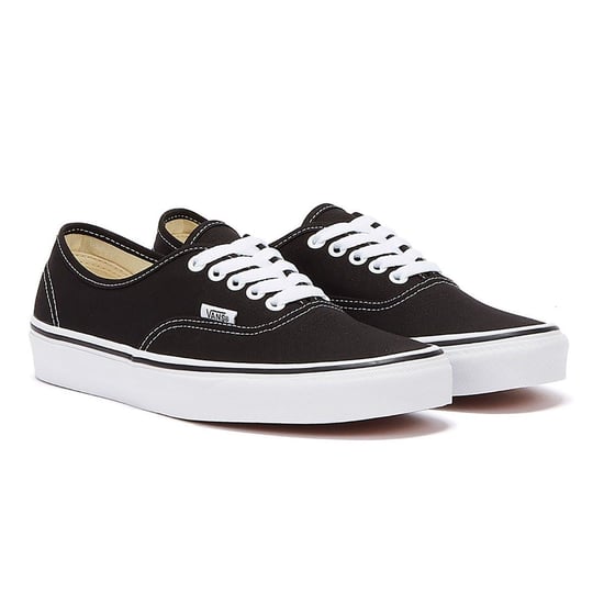Herren Damen Vans Authentic Canvas Sneaker - (Schwarz / Weiß) - Image 1
