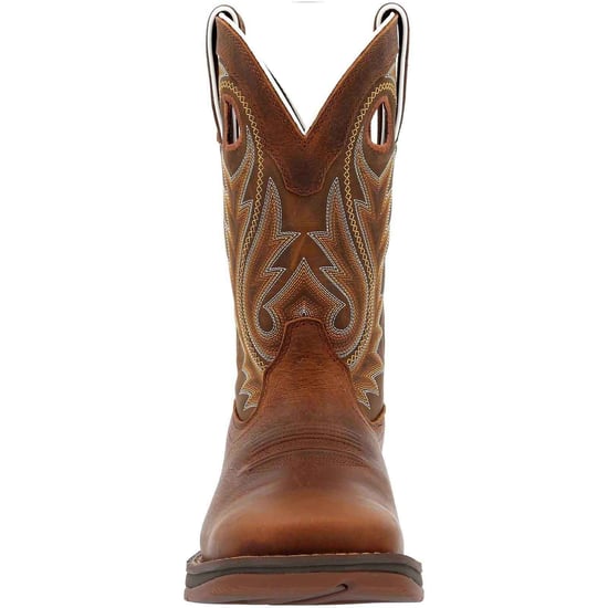 Durango Rebel Leder Herren Stiefel Saddle Brown - Image 3