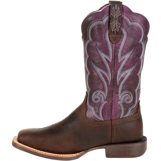 Durango Lady Rebel Pro Leder Damenstiefel in geöltem Braun/Plum - Image 5