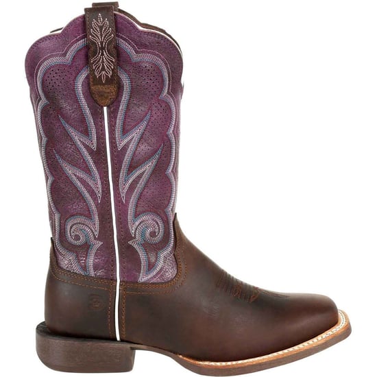 Durango Lady Rebel Pro Leder Damenstiefel in geöltem Braun/Plum - Image 6