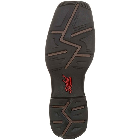 Durango Rebel Leder Herren Stiefel Schokolade/Nachtblau - Image 4
