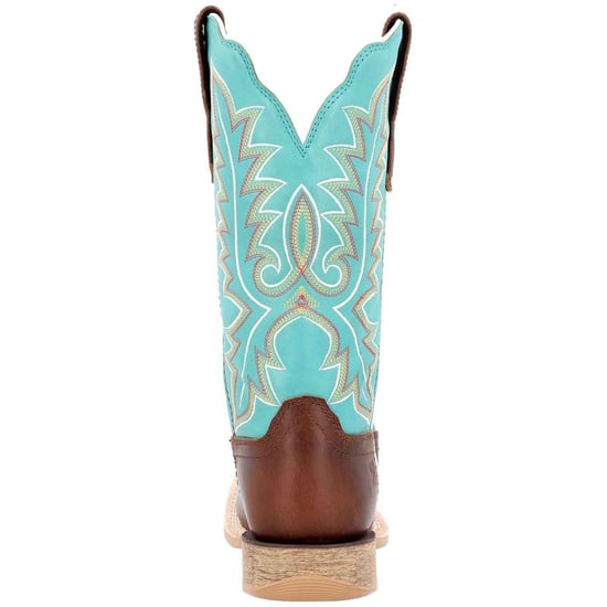 Durango Lady Rebel Pro Leder Damenstiefel in Bay Brown/Arctic Blue - Image 2