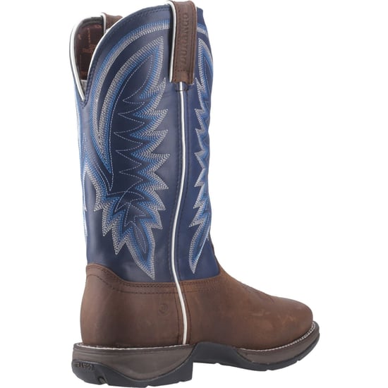 Durango Rebel Leder Herren Sattelbraun/Demin Blau Stiefel - Image 2