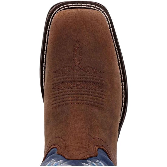 Durango Rebel Leder Herren Sattelbraun/Demin Blau Stiefel - Image 5