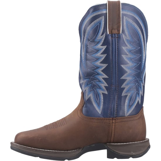 Durango Rebel Leder Herren Sattelbraun/Demin Blau Stiefel - Image 6