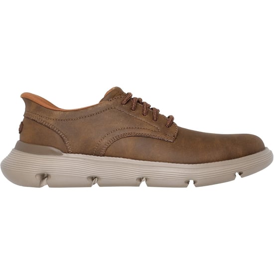 Skechers Garza Duran Leder Herren Taupe Sneaker - Image 5