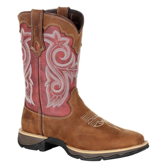 Durango Lady Rebel Leder Damenstiefel in Brier Brown/Rusty Red - Image 1