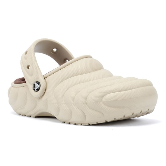 Crocs Classic Gefüttert Overpuff Damen Beige Clogs - Image 2