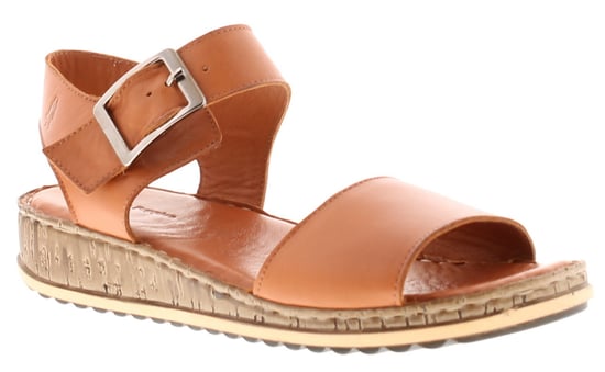 Hush Puppies Ellie Damen Sandalen Aus Leder In Tan - Image 1