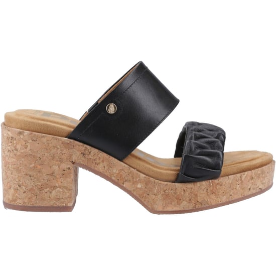 Hush Puppies Poppy Leder Damen schwarze Sandalen - Image 5