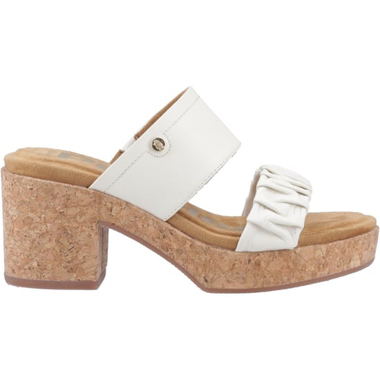 Hush Puppies Poppy Leder Damen Creme Sandalen - Image 5