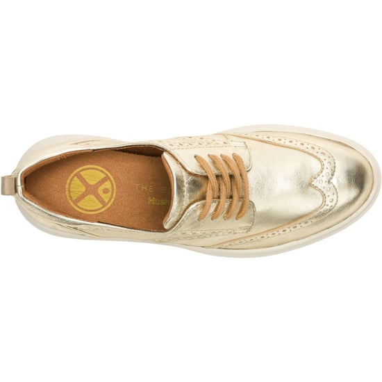 Hush Puppies Joy Leder Damen Champagner Brogues Schuhe - Image 4