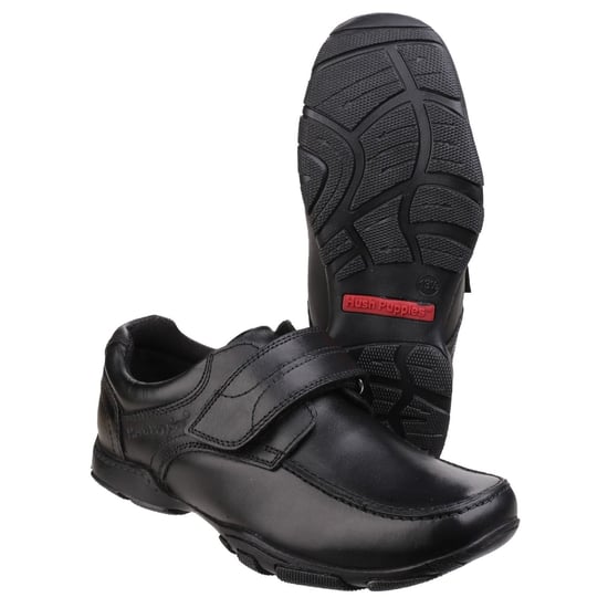 Hush Puppies Freddy 2 Junior Leder Jungen Schwarzschuhe - Image 3