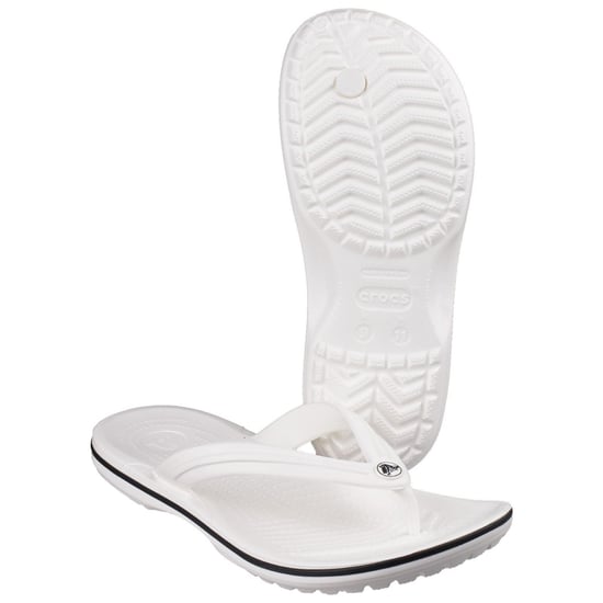Crocs Crocband Flip Croslite Gummisohlen Weiße Hausschuhe - Image 3