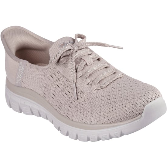 Skechers Graceful First Blush Textil Damen Taupe Turnschuhe - Image 1