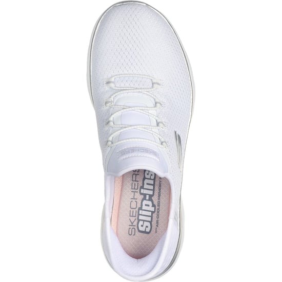 Skechers Summits Diamond Dream Textile Damen Sneakers Weiß/Silber - Image 3
