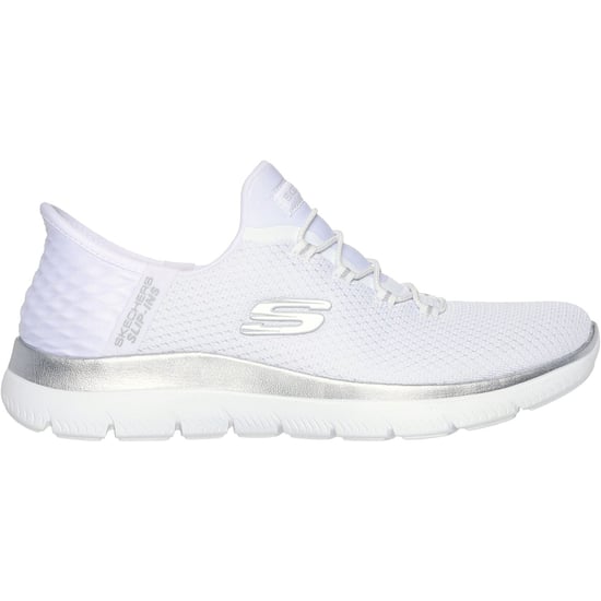 Skechers Summits Diamond Dream Textile Damen Sneakers Weiß/Silber - Image 5