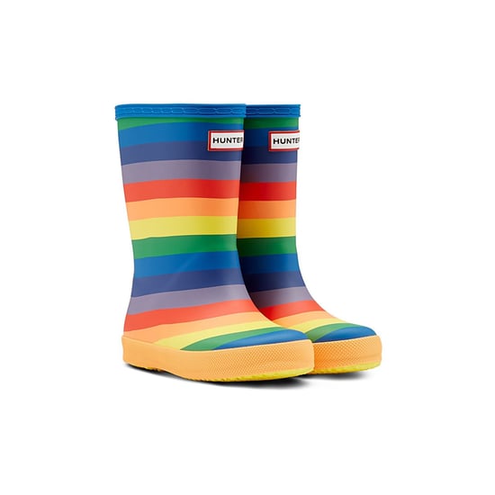Hunter Erste Regenbogen-Print Gummistiefel für Kinder in Multicolor - Image 1