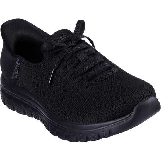 Skechers Graceful First Blush Textil Damen Schwarz Sneakers - Image 1