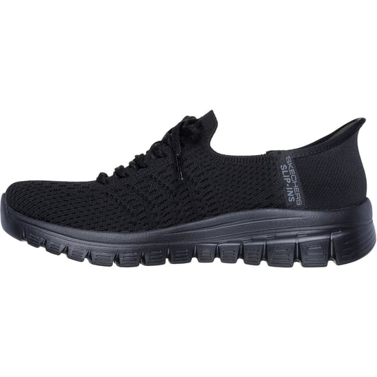 Skechers Graceful First Blush Textil Damen Schwarz Sneakers - Image 4
