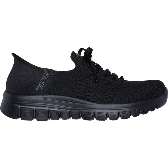 Skechers Graceful First Blush Textil Damen Schwarz Sneakers - Image 5