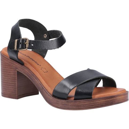 Hush Puppies Georgia Leder Damen Schwarze Sandalen - Image 1